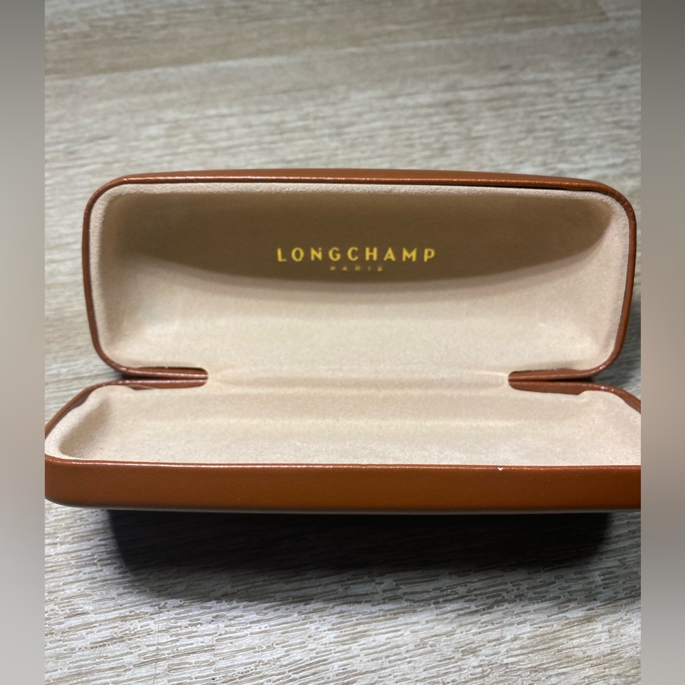 ❤️$6 THIS WEEKEND ONLY❤️ LONGCHAMP PARIS COGNAC EYE GLASSES CASE